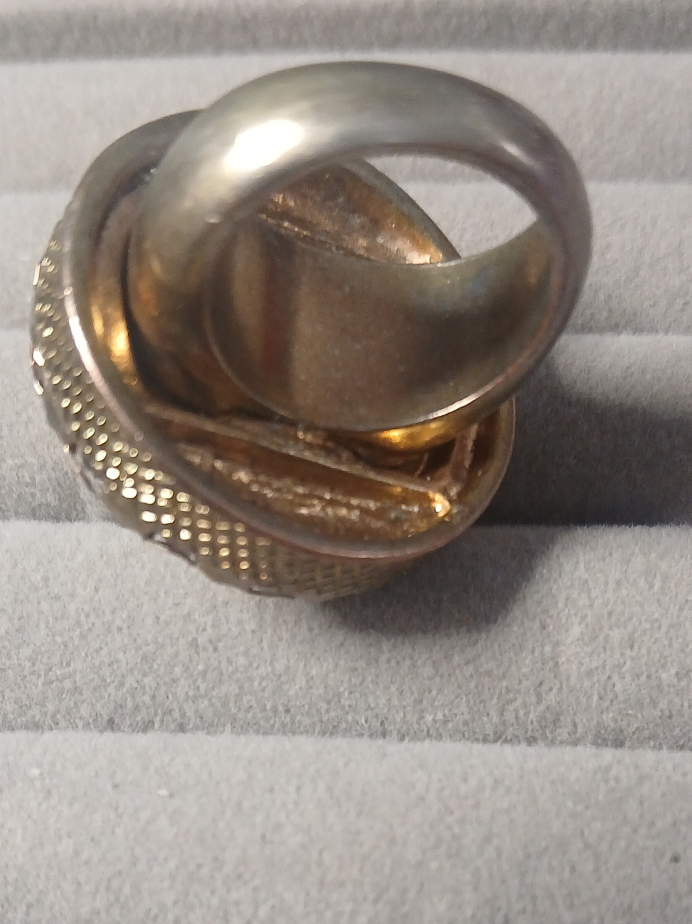 Gold-Tone Pearl Dome Ring - Women Jewelry - Picture 3 of 3